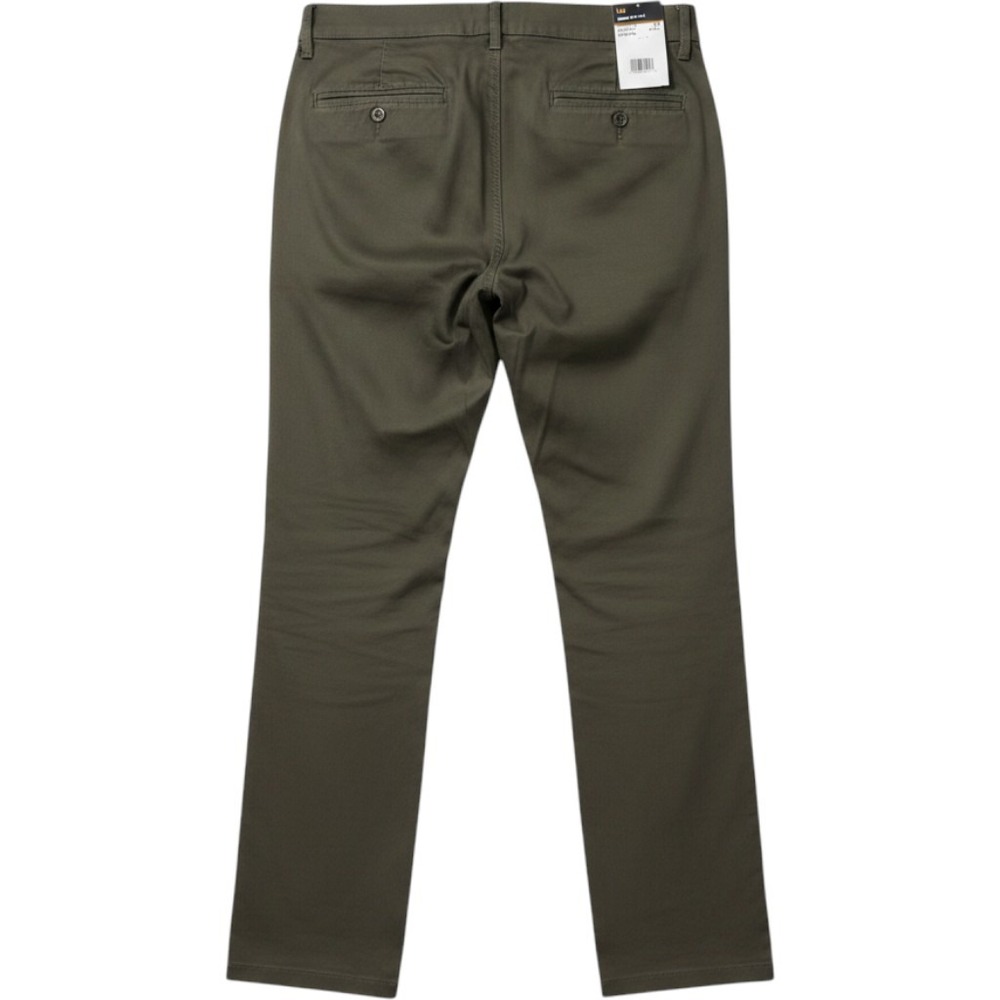 Lee Chino Pants Womens 10 Long Brown New Relaxed Straight Mid Rise 104631225 - Picture 2 of 9